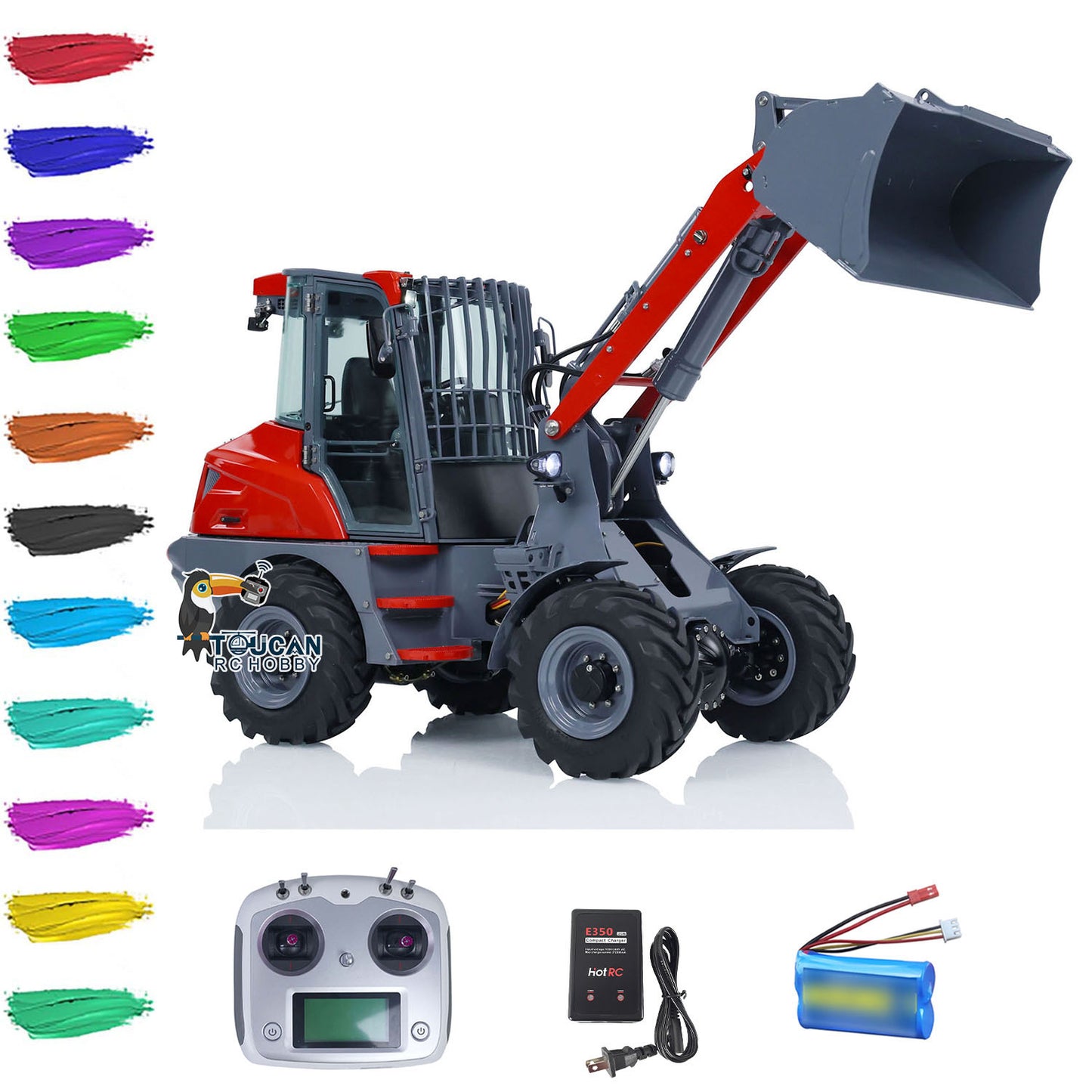 LESU 1/14 RC Hydraulic Loader AOUE MCL8 Construction Tipper Model With Sound Radio Control 4 TH Reversing Valve Rear Hook