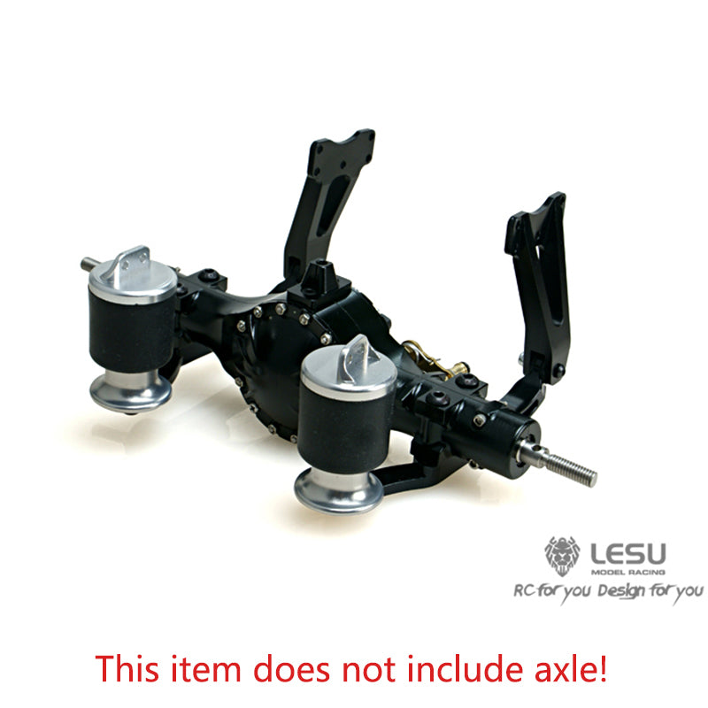 US Stock LESU Metal Pneumatic Rear Axles Suspension Set for 1/14 Remote Control Truck DIY Model Car Vehicle Modle Accessories