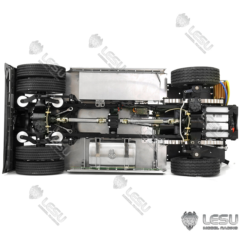 IN STOCK Metal 4*4 Chassis for 1/14 RC Scania Tractor Truck 27T Motor Servo Lights