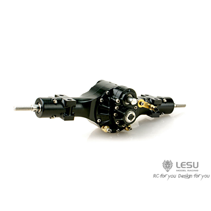 US STOCK LESU Differential Lock Metal Rear Axle DIY Parts Suitable for Tamiya 1/14 Power Q911 Axle Tractor Truck Car Radio Controlled Cars