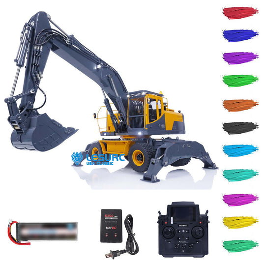 LESU 1/14 Aoue ET30H Wheeled RC Hydraulic Excavator Digger RTR Model Pump Valve Light Optional Upgraded Accessories Parts