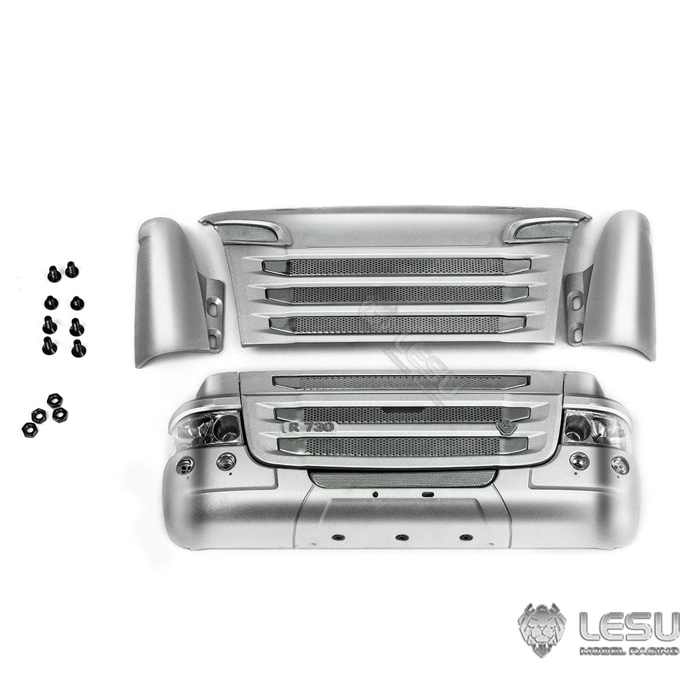 Metal LESU R730 Front Face Net Bumper Sets for R470 R620 1/14 TAMIYA RC Tractor Truck Model