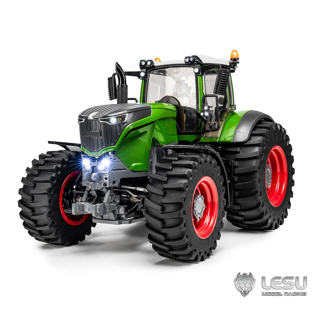 US STOCK 1/16 LESU 4X4 1050 Wheeled RC Tractors RTR AWD ft1050 Metal Chassis Car Differential Lock Painted Cabin Battery Teshulianjie