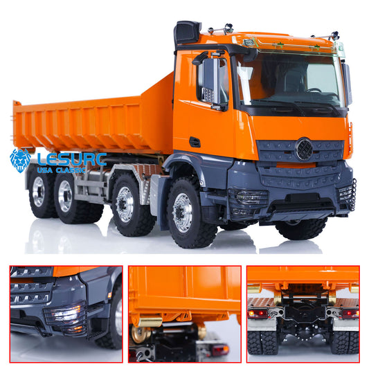 LESU 1/14 8*8 for Hydraulic RC Dumper Truck Roll On/Off Tipper Construction Vehicle Model W/ Sound Light System Motor Servo