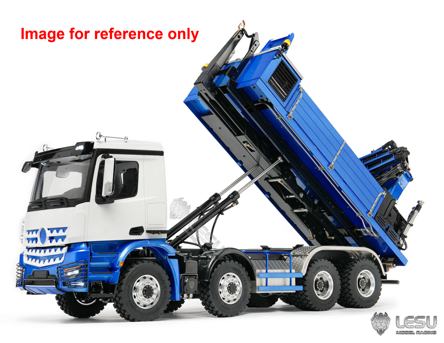 LIMITED-TIME SALE IN Stock LESU Z0108 1/14 RC Hydraulic Roll On off Dumper Truck Crane Unassembled Plastic Cabin Metal 8x8 Chassis Tipper Axles Lock 2+7CH Valve