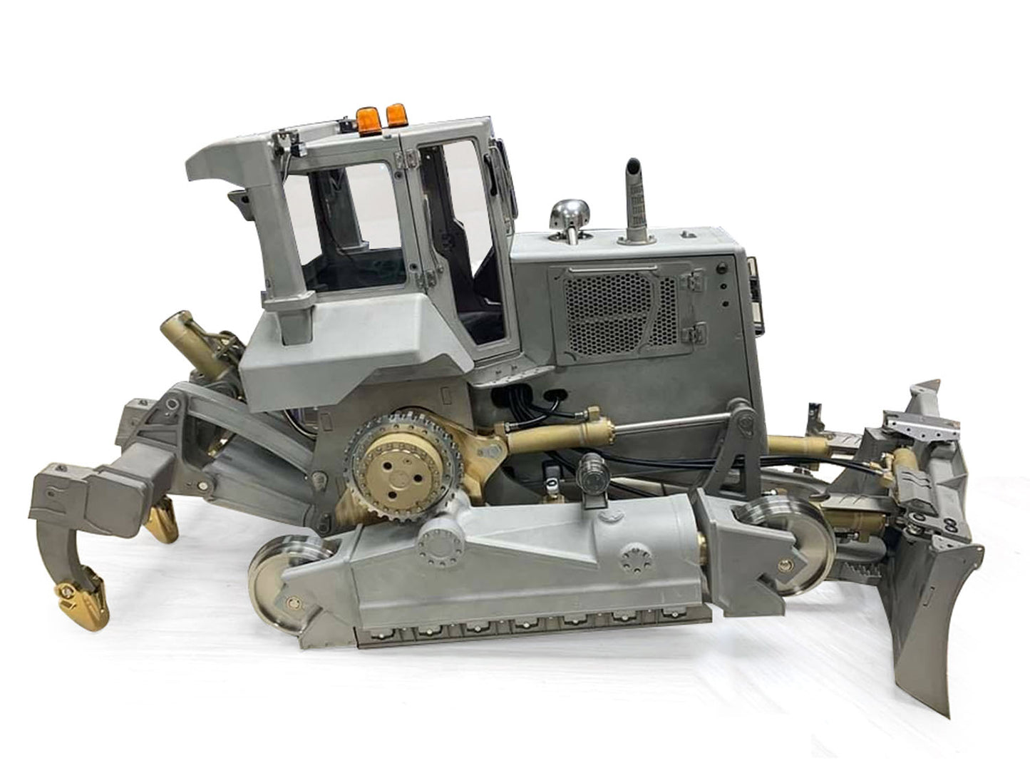 In Stock LESU 1/14 Aoue-DT60 Crawler Dozer Bulldozer RC Hydraulic Unpainted KIT Model Truck Pump W/ Motor ESC Light Sound System No Battery