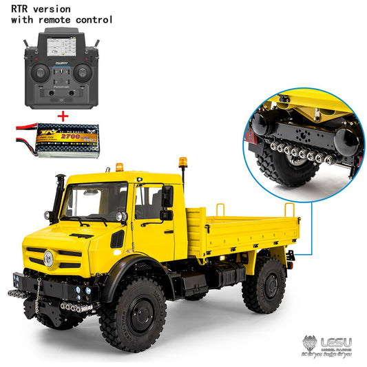 RTR LESU U4023 MT44023 1/14 Metal Hydraulic RC Off Road Car ATV Light Truck Model Light Sound System Axle Lock Flysky PL18EVLite