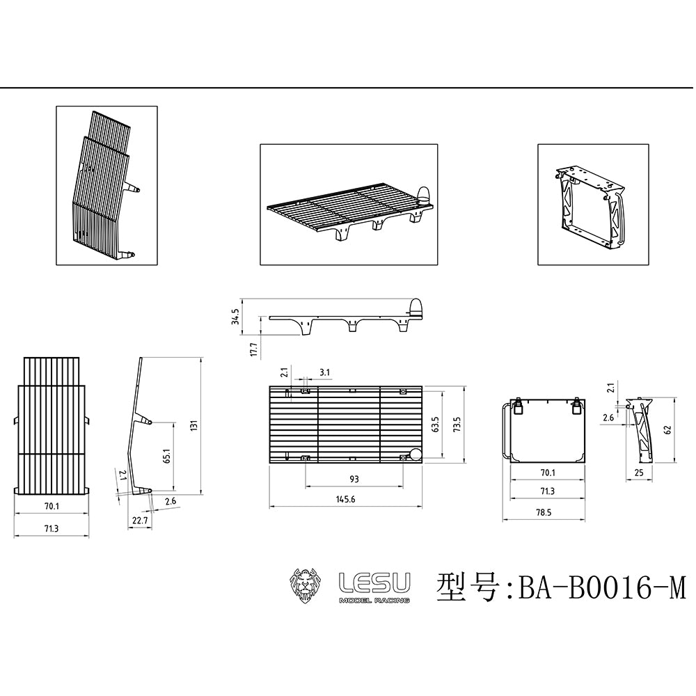 LESU LR945 1/14 Metal RC Hydraulic Excavator B0016 Unassembled Digger 7 Reversing Way Valve for Construction Vehicle Hobbyists