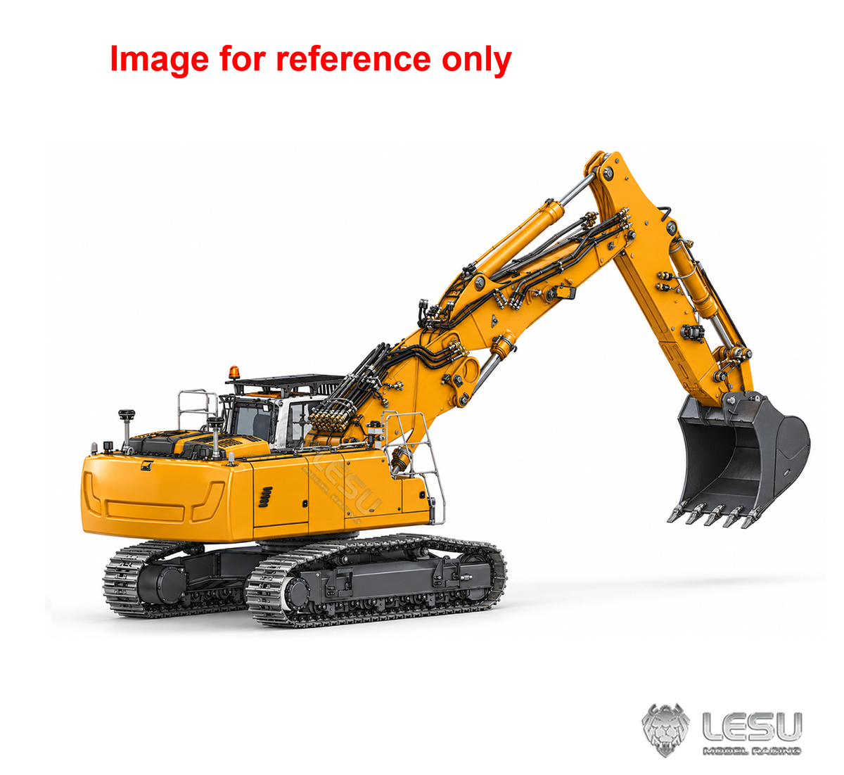 LESU LR956 1/14 Metal RC Hydraulic Drive Excavator B0030 3Arms Dual Pumps Digger with Electronic Display Screen 10CH Valve Light System