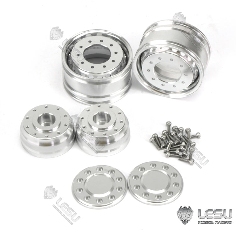 LESU Wide Front Wheel Hub Suitable for 1/14 DIY RC Truck Radio Controlled Model Upgrade Part Axle Hexagon Bearing Brake