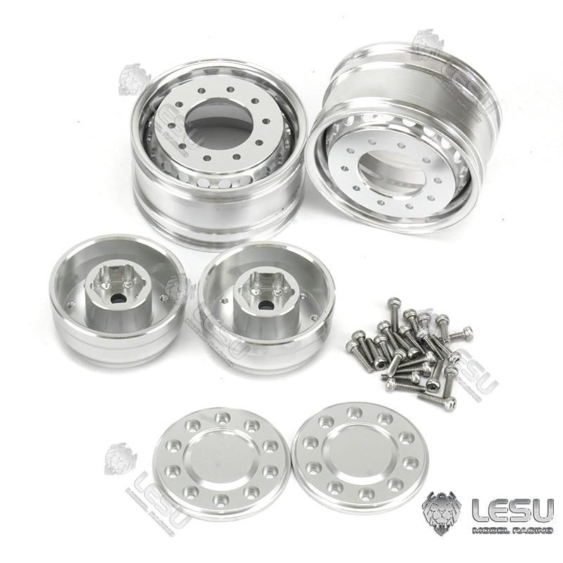 LESU Wide Front Wheel Hub Suitable for 1/14 DIY RC Truck Radio Controlled Model Upgrade Part Axle Hexagon Bearing Brake