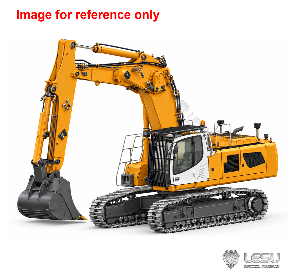 LESU LR956 1/14 Metal RC Hydraulic Drive Excavator B0030 3Arms Dual Pumps Digger with Electronic Display Screen 10CH Valve Light System
