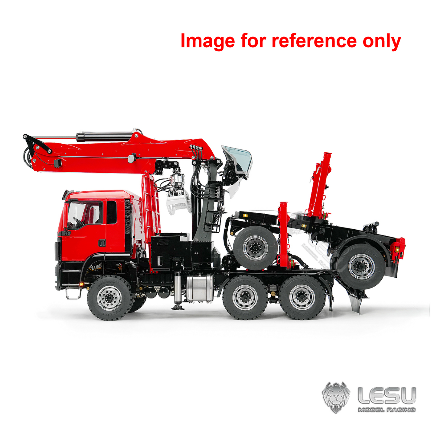 New Arrival Deposit LESU A0052 Z0073 1/14 RC Timber Crane Carrier Forestry Transport Vehicle Long Log Trailer with Hydraulic Support Legs