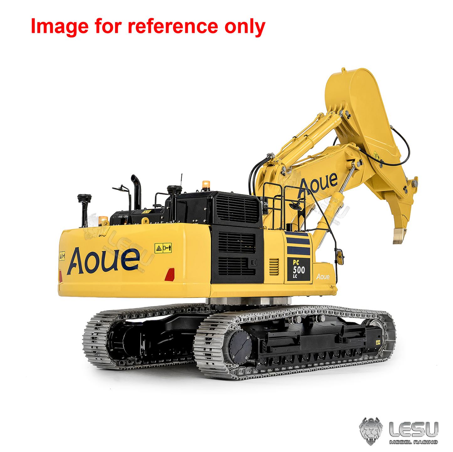 LESU PC500 1/14 RC Metal Excavator B0020 Model Hydraulic Crawler Digger with Rock Arm Light System 3CH Valve Brushless Motor ESC