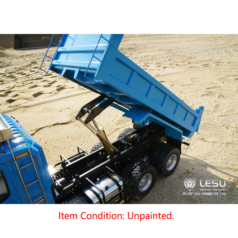 LESU Radio Controlled 6*6 Hydraulic Dumper Truck Motor ESC Servo FS-I6S Sound Light System for 1/14 Construction Vehicle