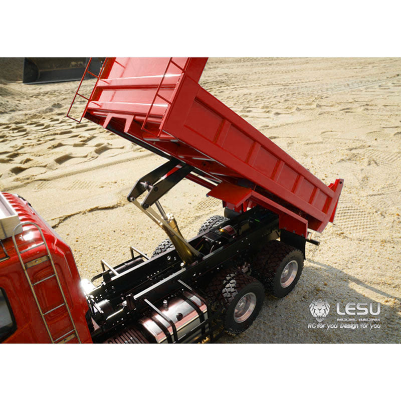 LESU Radio Controlled 6*6 Hydraulic Dumper Truck Motor ESC Servo FS-I6S Sound Light System for 1/14 Construction Vehicle