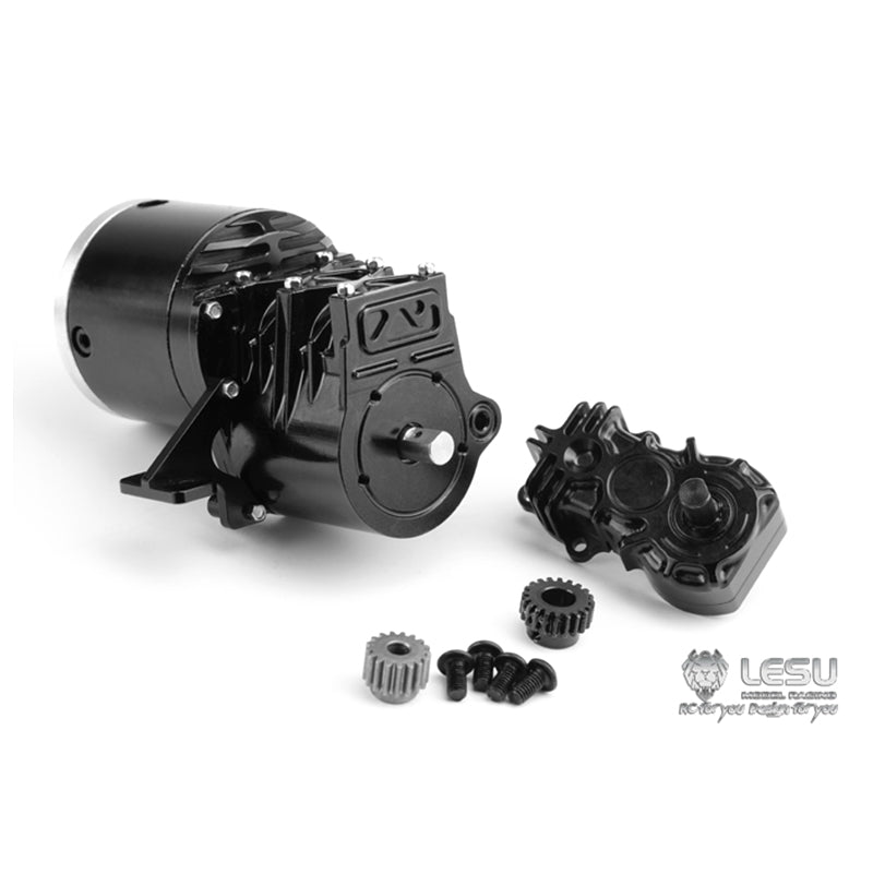 LESU High Torque Gear Box Transmission Transfer Case for 1/14 RC Tractor Truck 14:1 Planetary Reducer Truck Parts