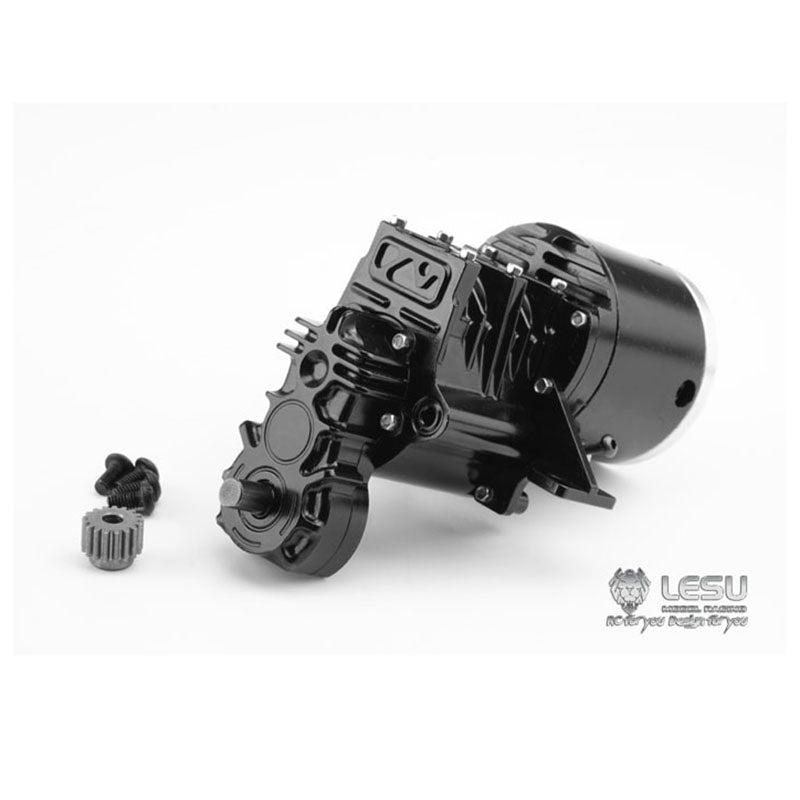 LESU High Torque Gear Box Transmission Transfer Case for 1/14 RC Tractor Truck 14:1 Planetary Reducer Truck Parts