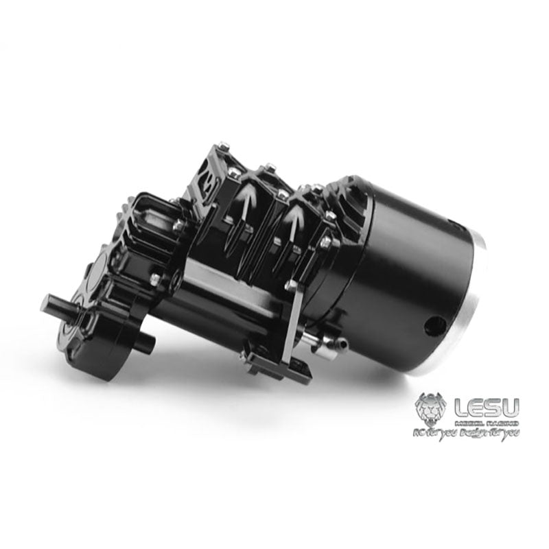 LESU High Torque Gear Box Transmission Transfer Case for 1/14 RC Tractor Truck 14:1 Planetary Reducer Truck Parts