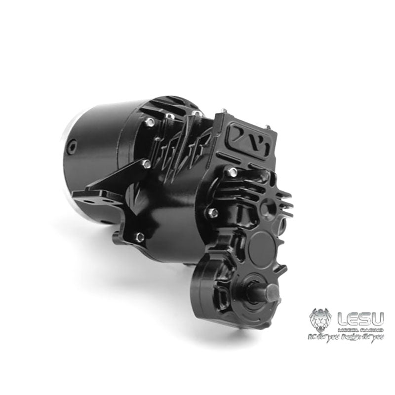 LESU High Torque Gear Box Transmission Transfer Case for 1/14 RC Tractor Truck 14:1 Planetary Reducer Truck Parts