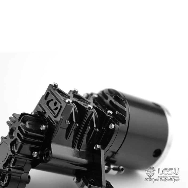 LESU High Torque Gear Box Transmission Transfer Case for 1/14 RC Tractor Truck 14:1 Planetary Reducer Truck Parts