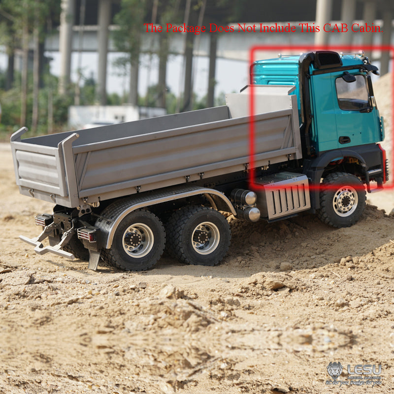 LESU 3348 1/14 6x6 3Ways RC Dumper Truck A0009 with 3Speed Transmission Sound Light System for Construction Vehicle Enthusiast