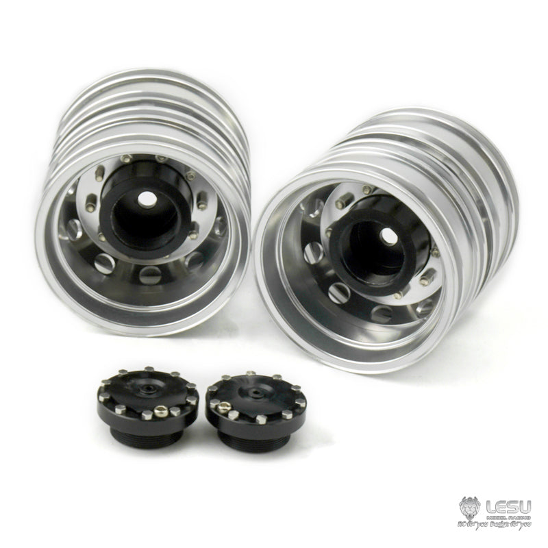 US STOCK LESU 1/14 Scale Metal Rear Wheel Hub Hex Brake Spare Part Black Suitable for TAMIYA RC DIY Model Radio Controlled Truck Cars Model