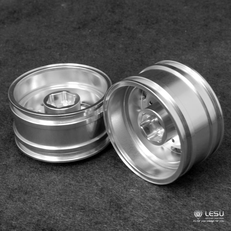 LESU Metal Front Wheel Hub Bearing Hexagon Brake Suitable for 1/14 RC DIY Model Radio Control American Tractor Truck Part