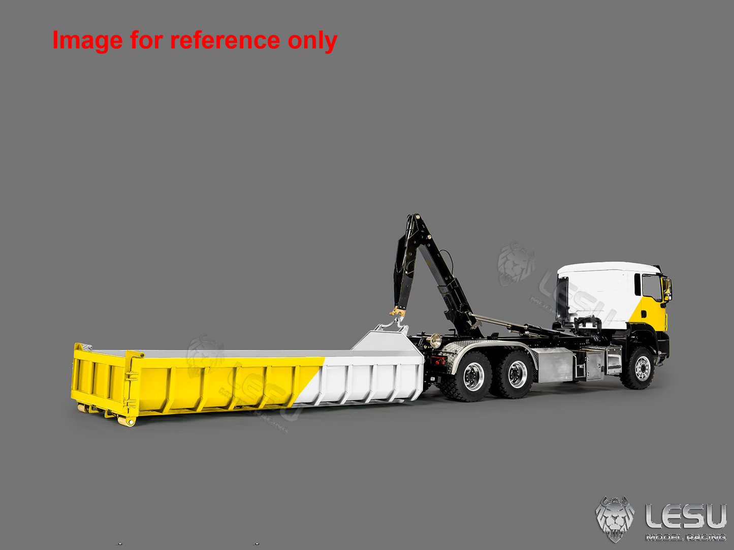LIMITED-TIME SALE IN Stock LESU Z0094 1/14 Metal 6x6 RC Hydraulic Roll on off Dump Truck Telescopic Hooklift Transport Vehicle with 3Speed Transmission 5CH Valve Light Sound