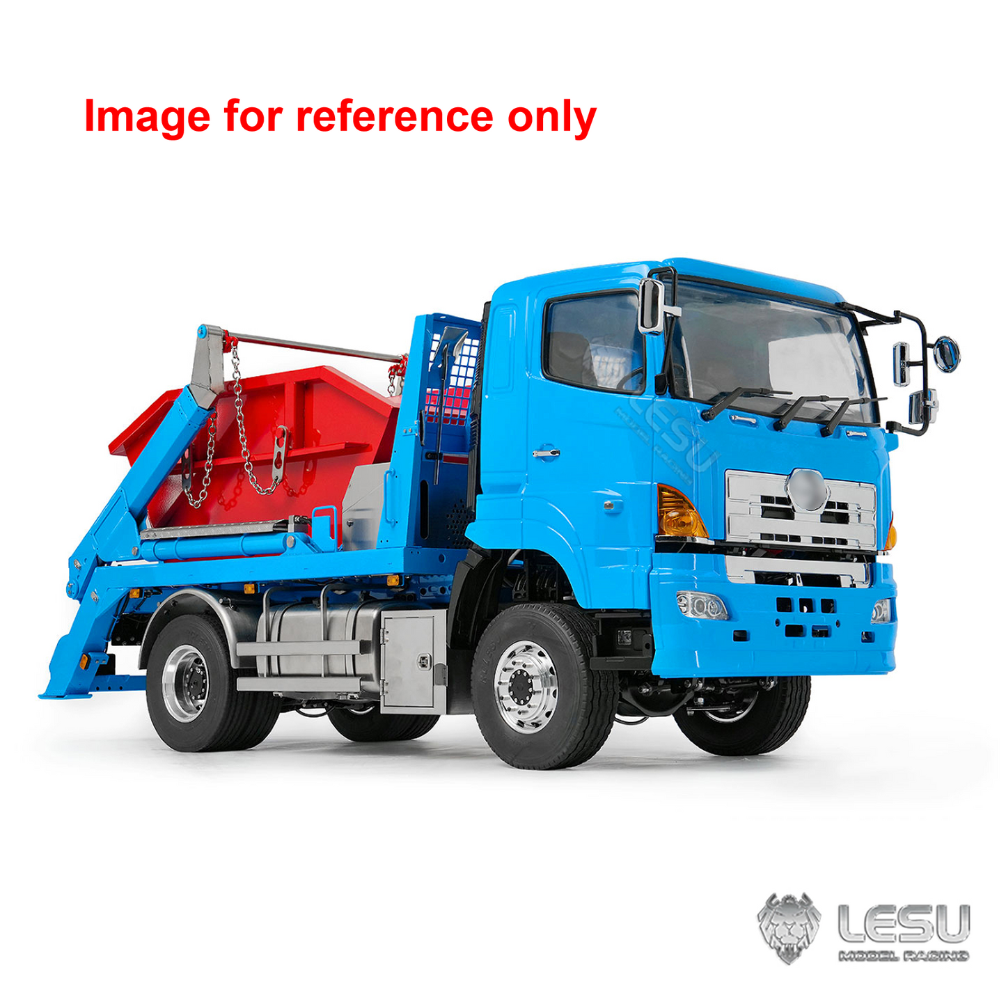 LESU 1/14 Z0067 Z0069 Metal 4X4 RC Hydraulic Skip Loader Truck Swing Arm Garbage Dumper 4CH Valve Light Sound Hub Reduction Axle Lock