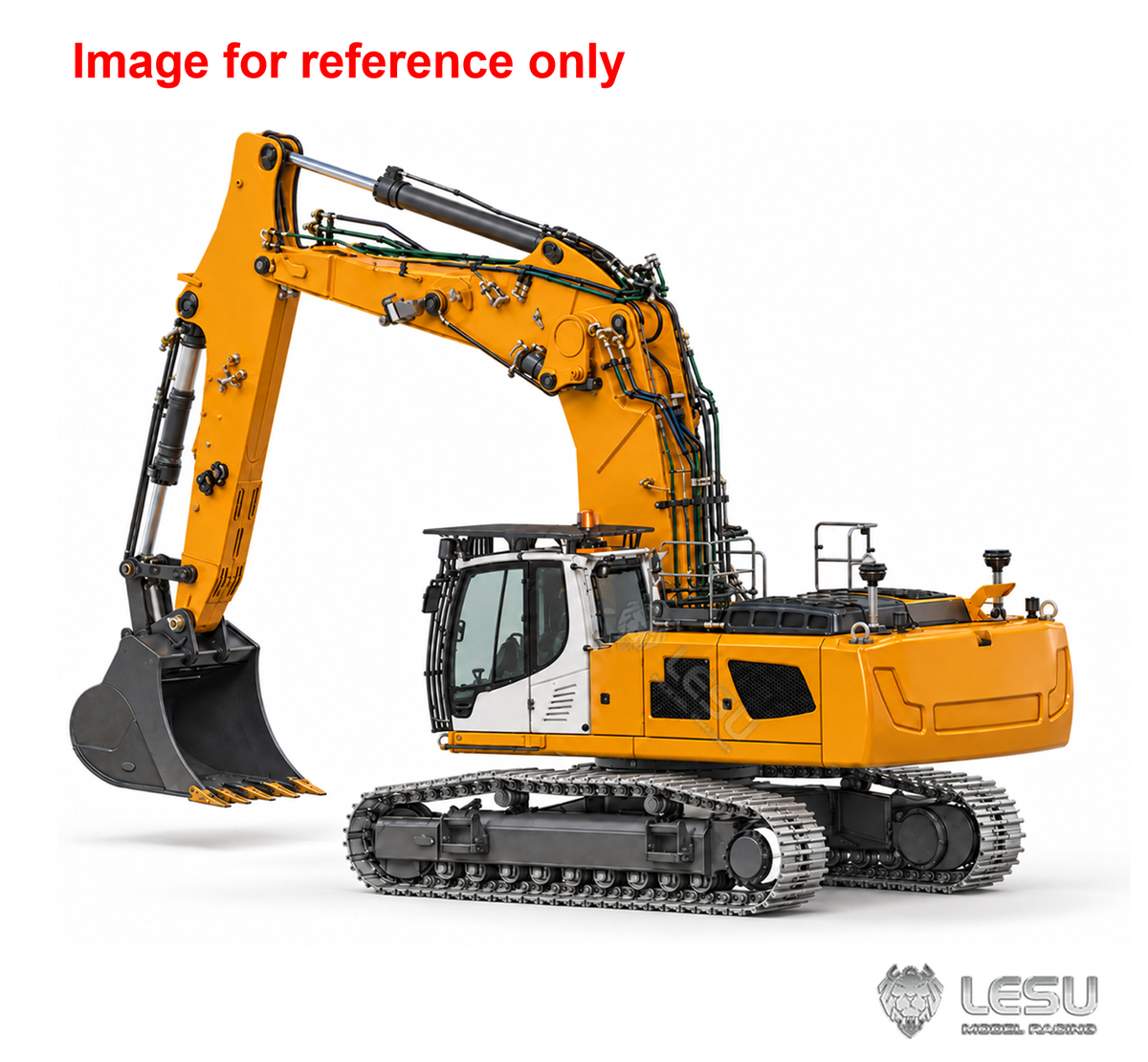 LESU LR956 1/14 Metal RC Hydraulic Drive Excavator B0030 3Arms Dual Pumps Digger with Electronic Display Screen 10CH Valve Light System