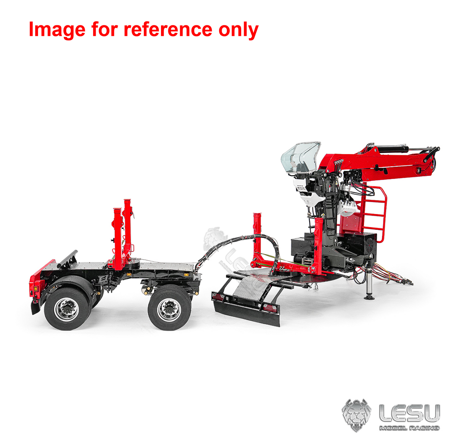 New Arrival Deposit LESU A0052 Z0073 1/14 RC Timber Crane Carrier Forestry Transport Vehicle Long Log Trailer with Hydraulic Support Legs
