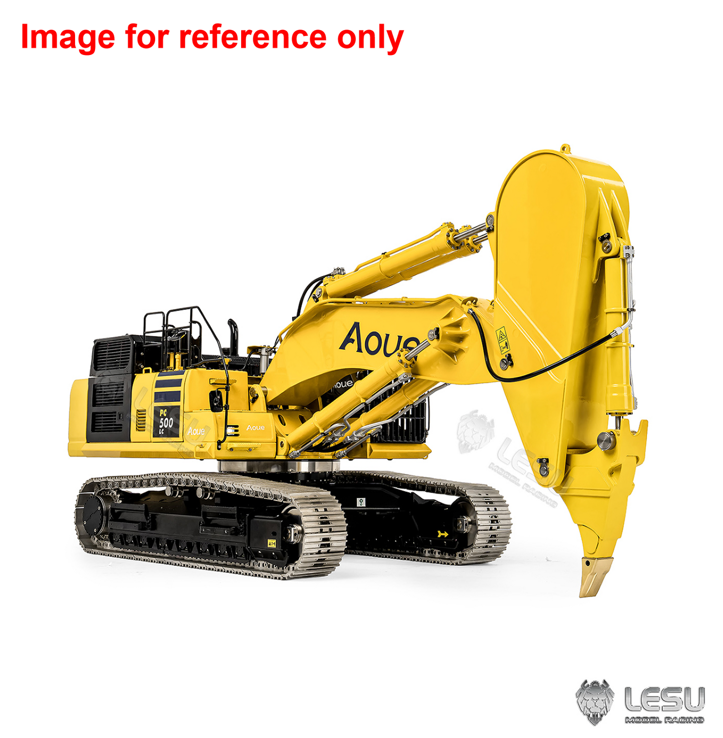 LESU PC500 1/14 RC Metal Excavator B0020 Model Hydraulic Crawler Digger with Rock Arm Light System 3CH Valve Brushless Motor ESC