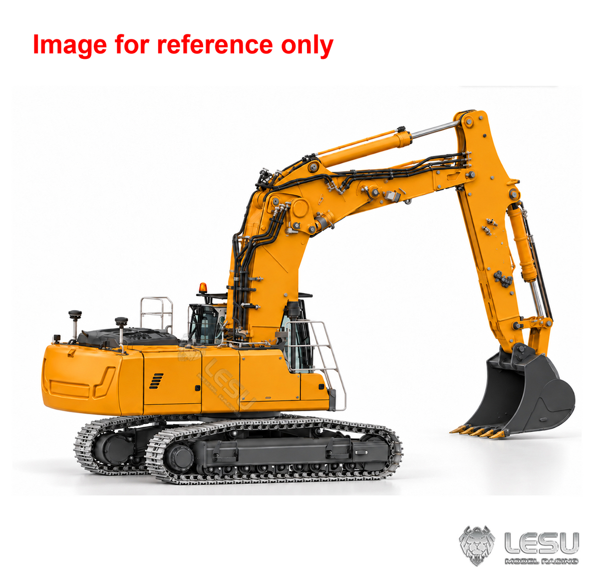 LESU LR956 1/14 Metal RC Hydraulic Drive Excavator B0030 3Arms Dual Pumps Digger with Electronic Display Screen 10CH Valve Light System