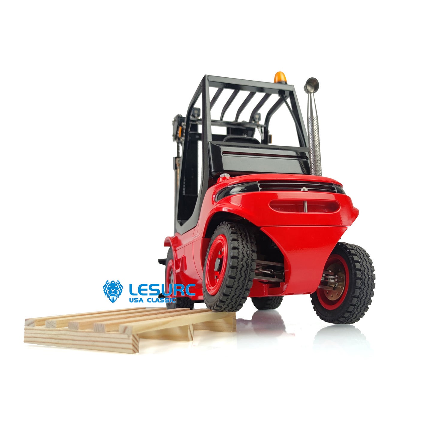 US STOCK LESU 1/14 RC Hydraulic Forklift Transfer Painted Car RTR Truck Emulated Construction Vehicle Hobby Models Motor Light