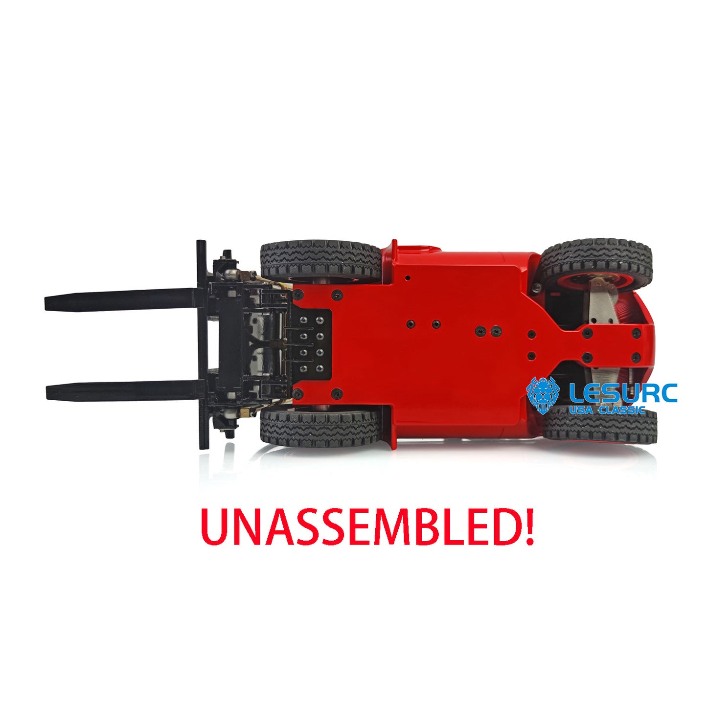 1/14 LESU RC KIT Model Forklift Unassembled Transfer Car Truck W/ Motor Servo ESC Light Sound I6S-IA10B Radio W/O Battery