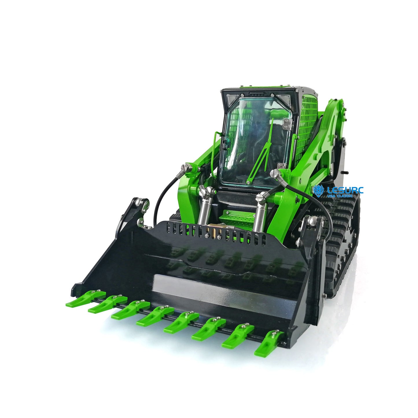 LESU 1/14 Metal Aoue-LT5 Tracked Skid-Steer Loder RC Hydraulic Construction Vehicle RTR Model Sound Light Battery Radio