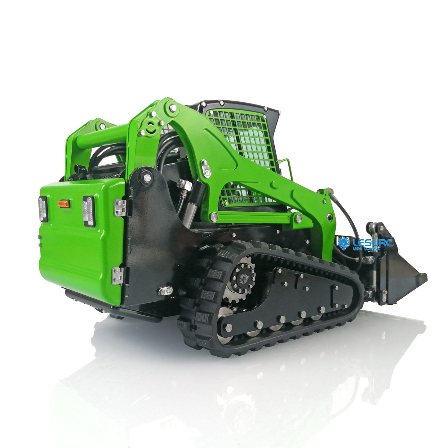 LESU 1/14 Metal Aoue-LT5 Tracked Skid-Steer Loder RC Hydraulic Construction Vehicle RTR Model Sound Light Battery Radio