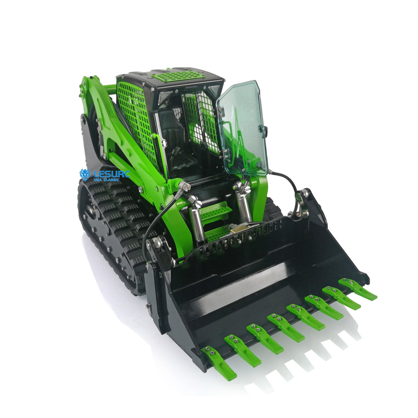 LESU 1/14 Metal Aoue-LT5 Tracked Skid-Steer Loder RC Hydraulic Construction Vehicle RTR Model Sound Light Battery Radio