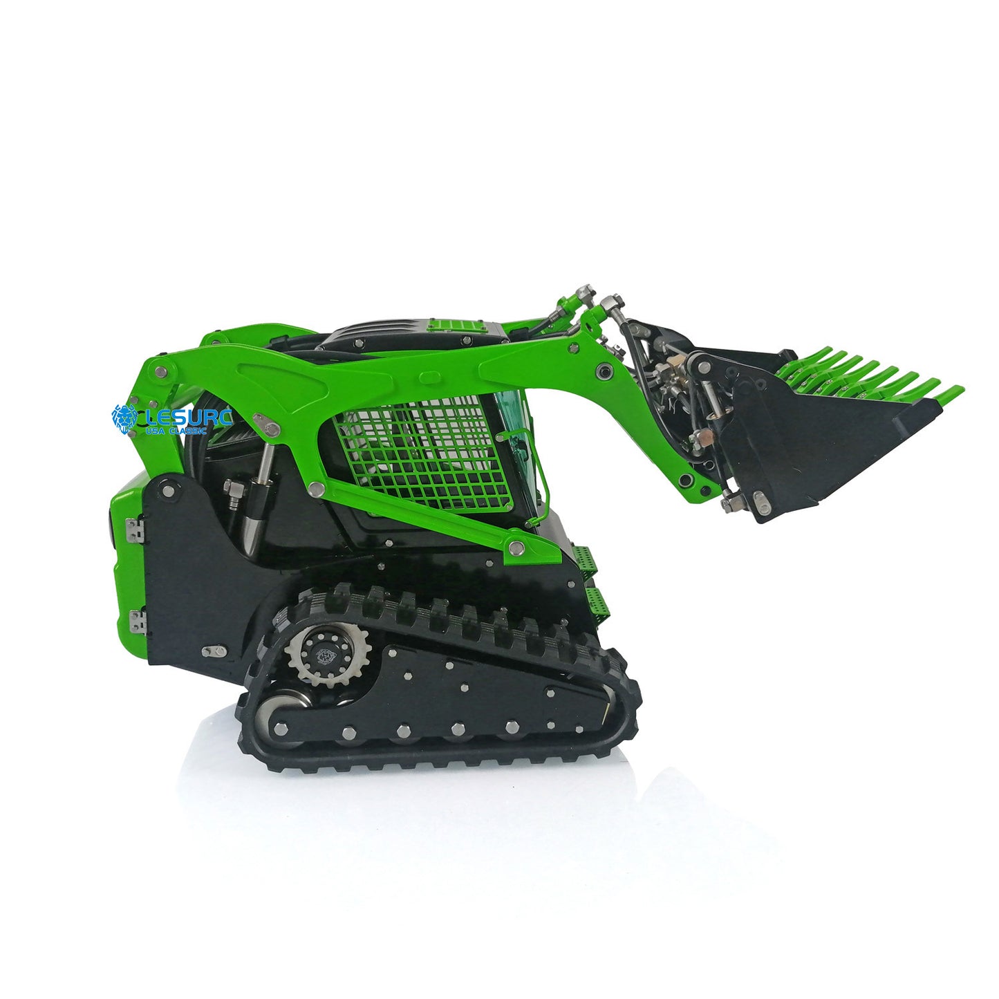 LESU 1/14 Metal Aoue-LT5 Tracked Skid-Steer Loder RC Hydraulic Construction Vehicle RTR Model Sound Light Battery Radio