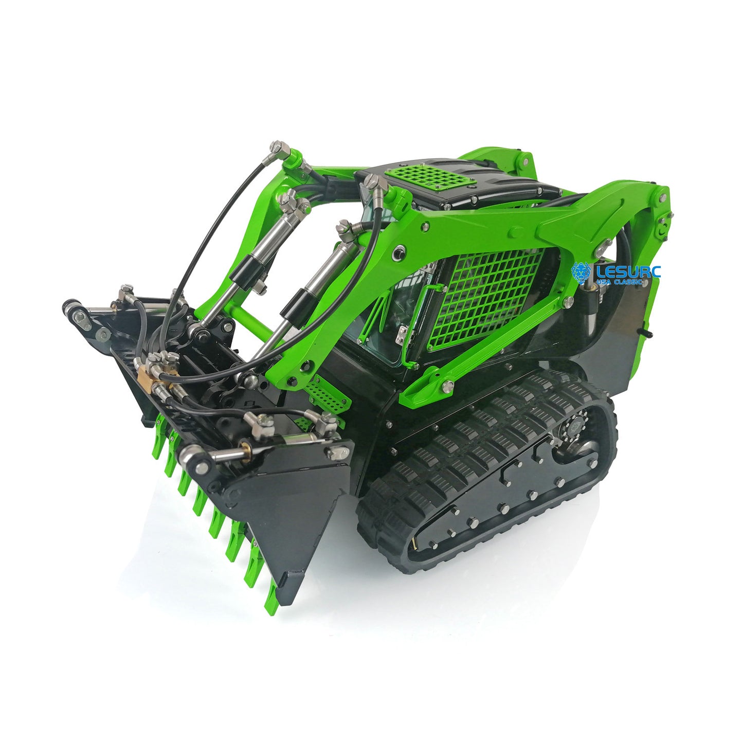 LESU 1/14 Metal Aoue-LT5 Tracked Skid-Steer Loder RC Hydraulic Construction Vehicle RTR Model Sound Light Battery Radio