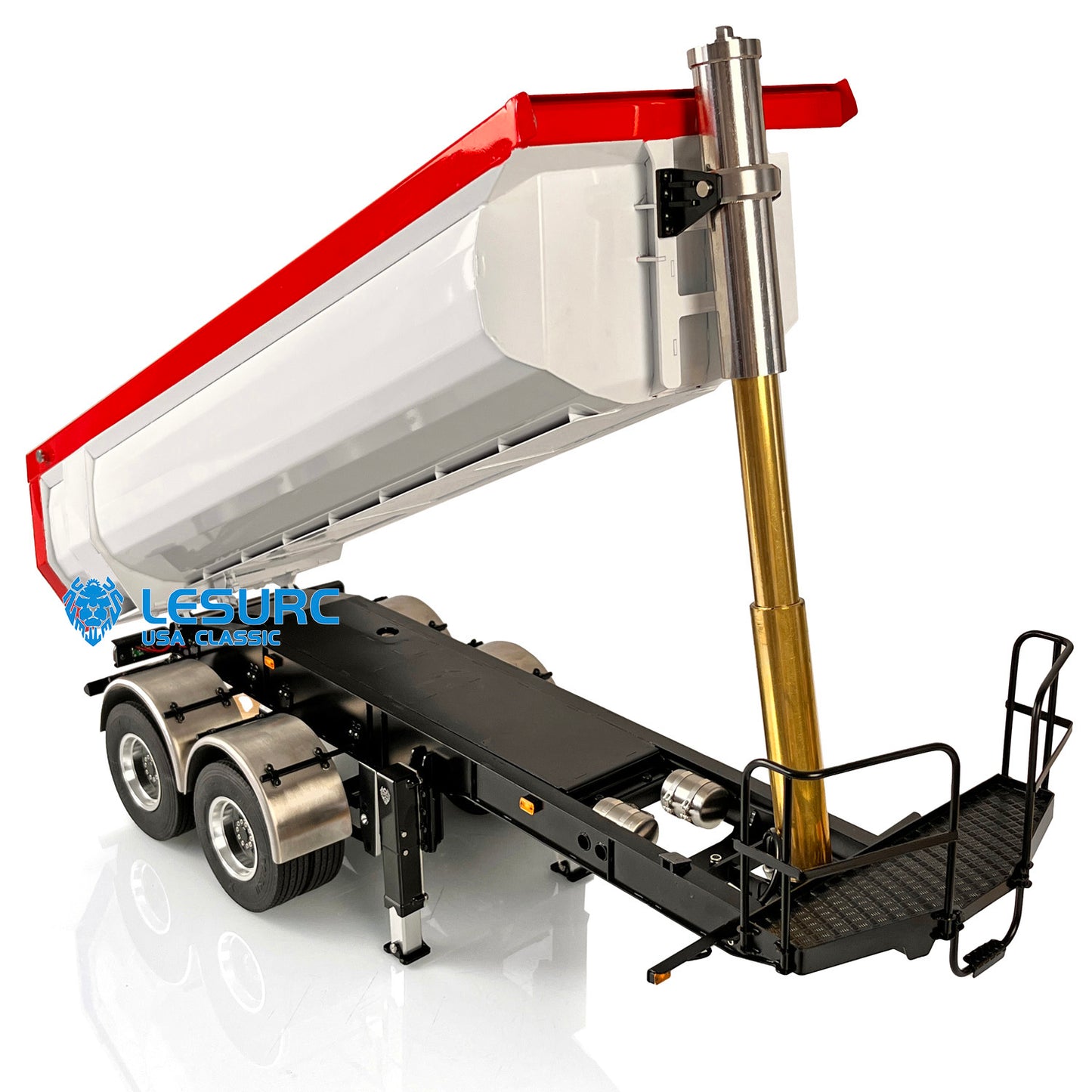 Metal Hydraulic Dumper Trailer Model For LESU 1/14 Scale RC Tractor Truck Construction Vehicle DIY W/ Oil Tank Cylinder