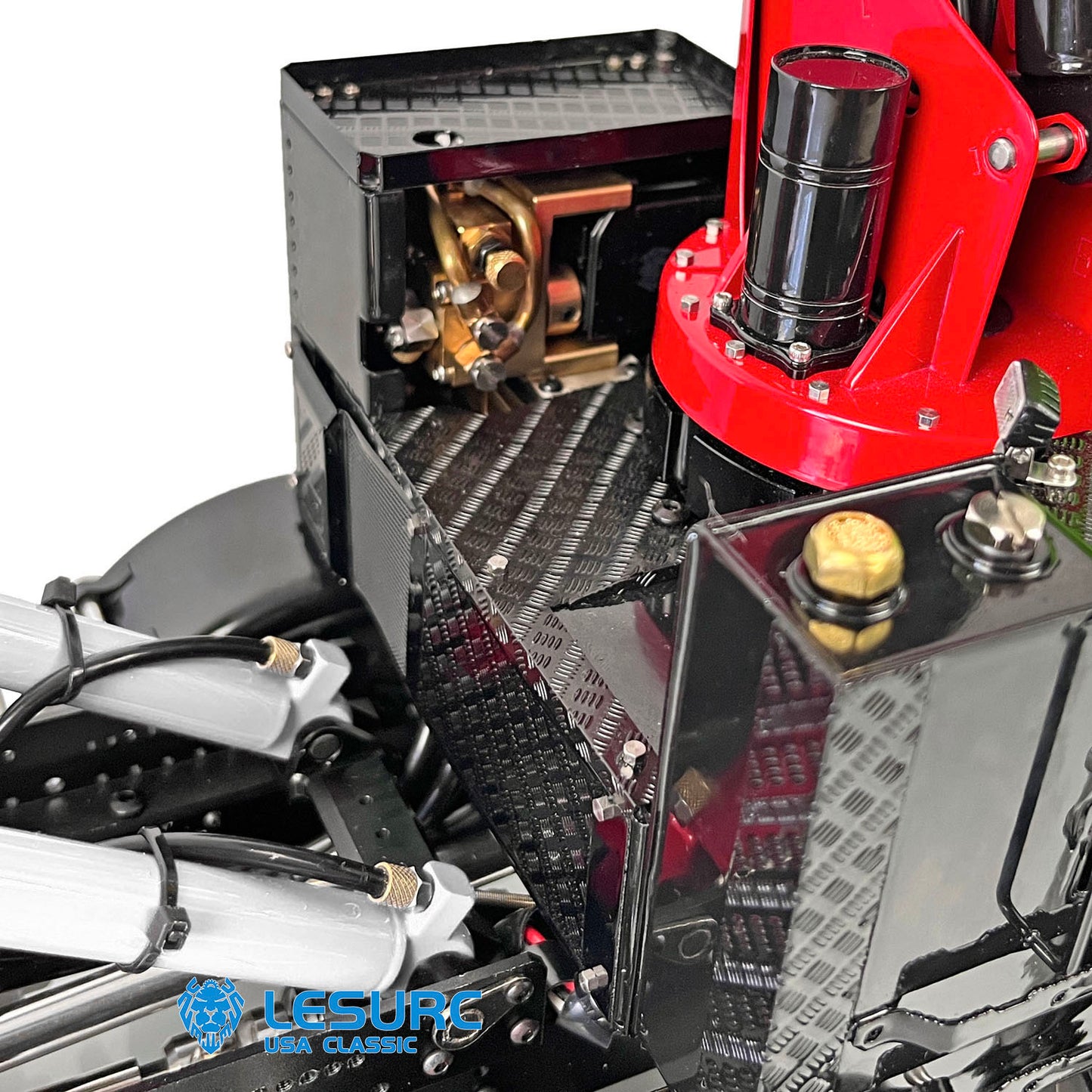LESU Z0017 1/14 Metal 8X8 RC Roll On Off Dump Truck RTR with Hydraulic Crane FlySky Paladin PL18EV Radio System 2Speed Transmission Light Sound