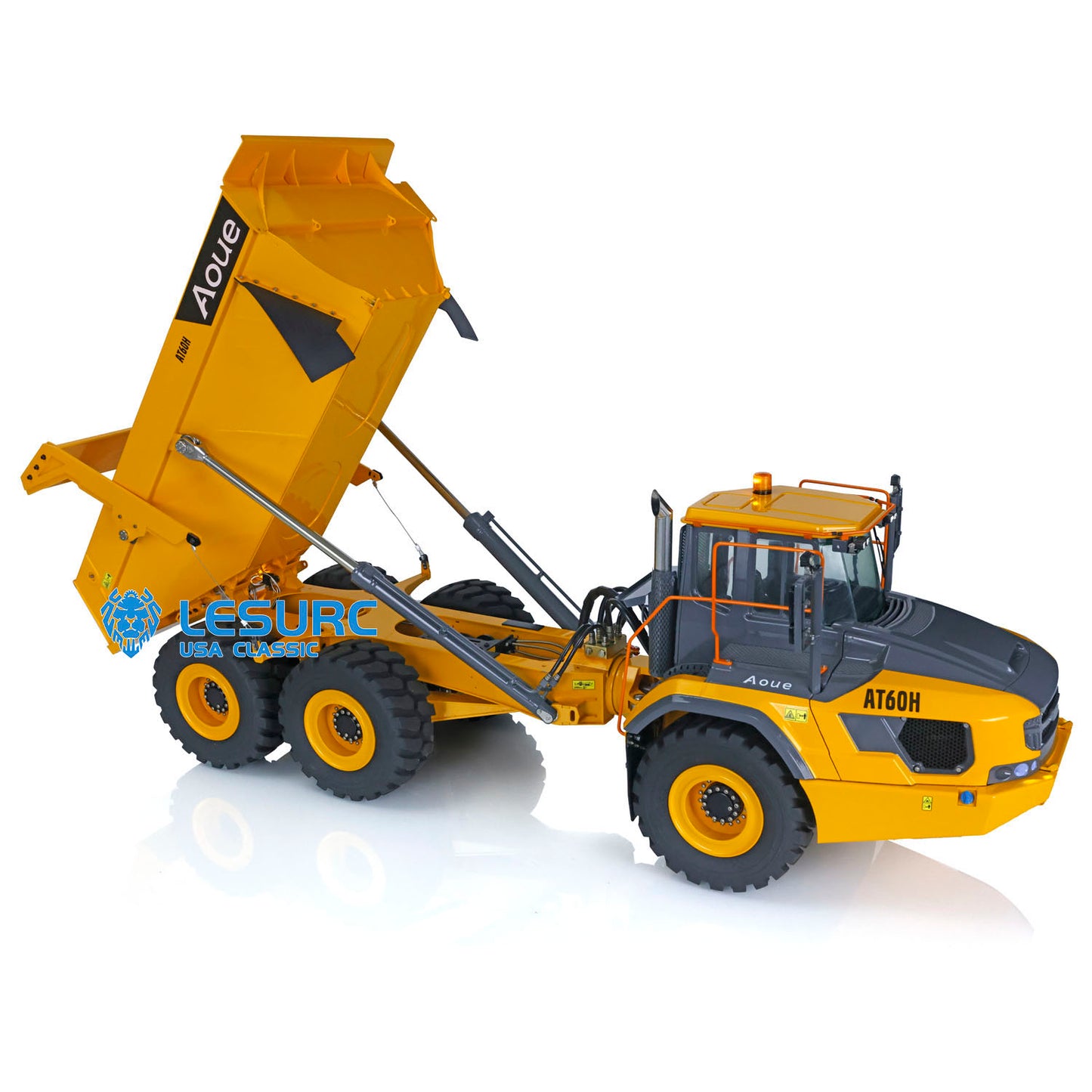 LESU Aoue AT60H 1/16 Metal Hydraulic KIT/PNP/RTR RC Articulated Truck A0004 with 2 Speed Transmission Light System for Construction Model Hobbyists