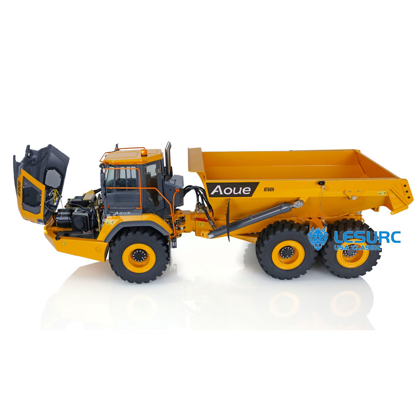 LESU Aoue AT60H 1/16 Metal Hydraulic KIT/PNP/RTR RC Articulated Truck A0004 with 2 Speed Transmission Light System for Construction Model Hobbyists