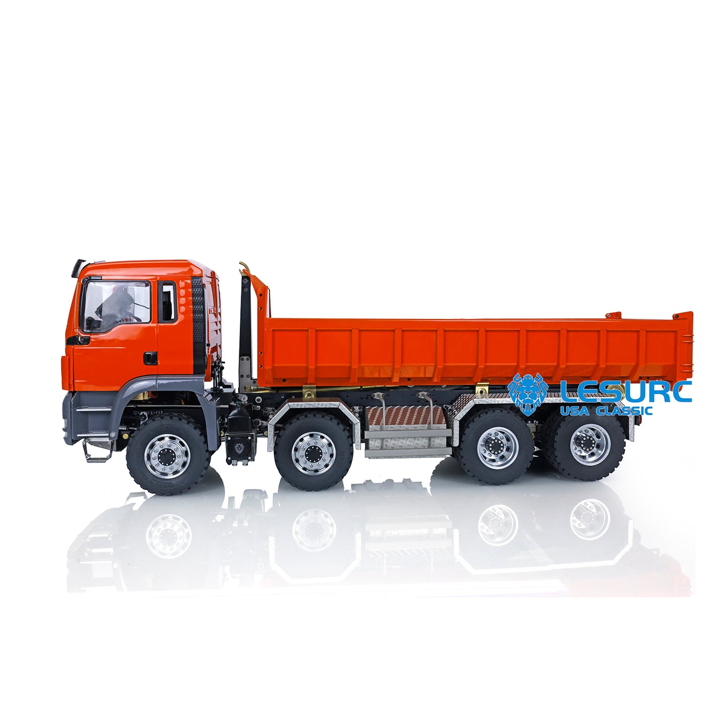 LESU 1/14 TGS 8*8 Hydraulic Dumper for Remote Controlled Truck Roll On/Off Tipper W/ Sound Light System Motor Servo