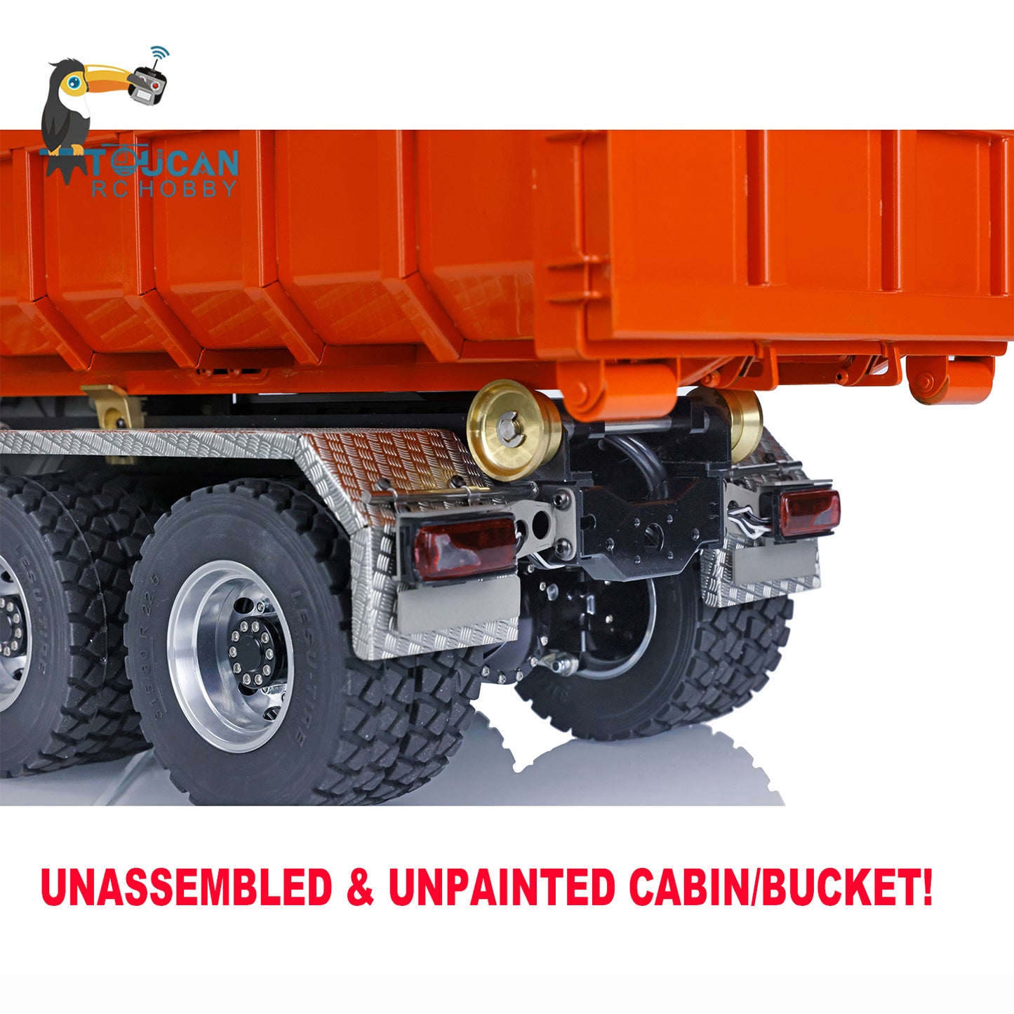 1/14 LESU Remote Control Hydraulic Roll on Off Dumper Truck TGS 8*8 RC Engineering Vehicle Tipper Model With 5 PC Servos