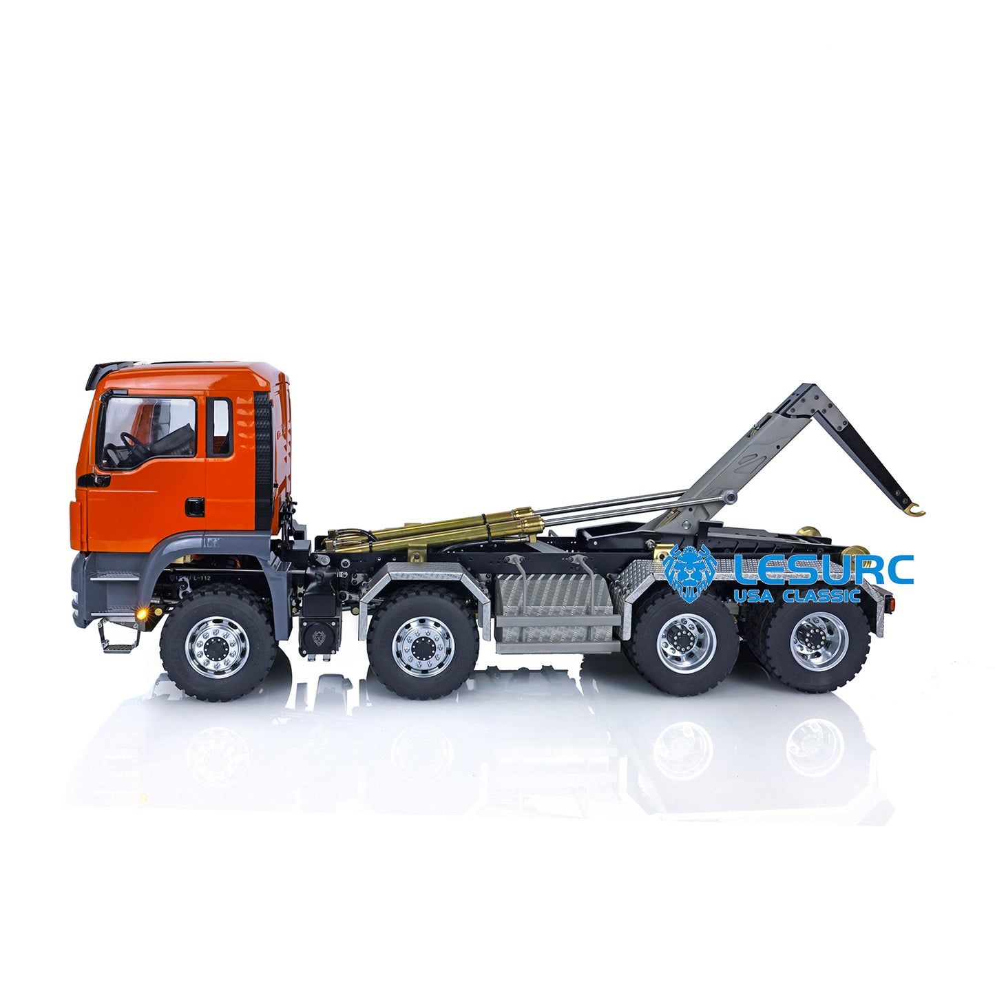 LESU 1/14 TGS 8*8 Hydraulic Dumper for Remote Controlled Truck Roll On/Off Tipper W/ Sound Light System Motor Servo