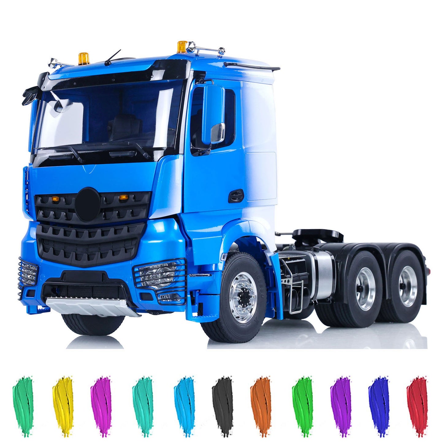 IN STOCK LESU 1/14 RC Tractor Truck with 6x6 Metal Chassis 2 Speed Transmission Lock Differential Axles Sounds Lights System