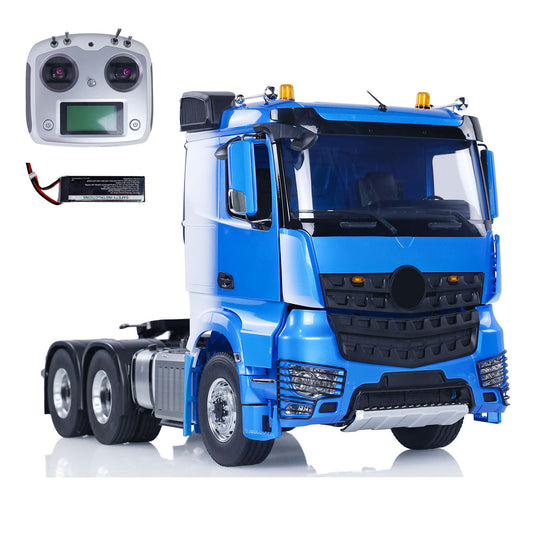 IN STOCK LESU 1/14 RC Tractor Truck with 6x6 Metal Chassis 2 Speed Transmission Lock Differential Axles Sounds Lights System